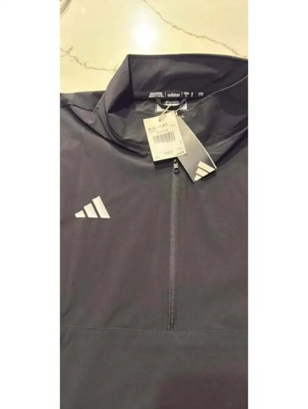 Adidas Black 1/4 Zip Pullover Short-sleeve New Size XL